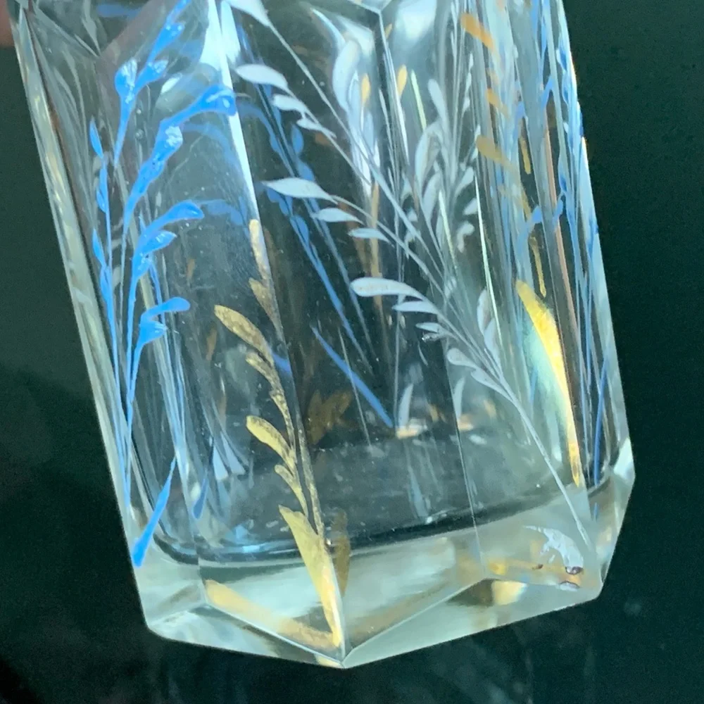 Antique hand painted Victorian bottle